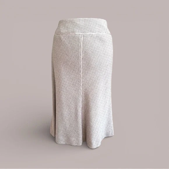 Ann Taylor Cream A-Line Skirt - Picture 1 of 10